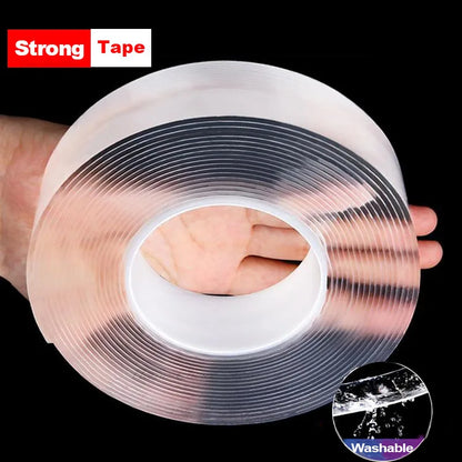 Nano Tape Super Strong Double-Sided Adhesive Tape Transparent Reusable Waterproof Tapes Heat Resistance Bathroom Home Decoration